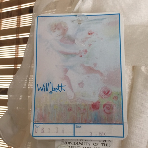 Ivory, Silk, Christening/Baptism Gown w/Bonnet - Picture 6 of 7